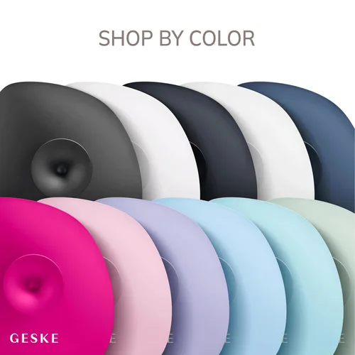 Vista 8 de GESKE SmartAppGuided Cepillo facial profesional 4 en 1 Mango de silicona suave para una limpieza suave Cuidado de la piel de rutina Aguamarina
