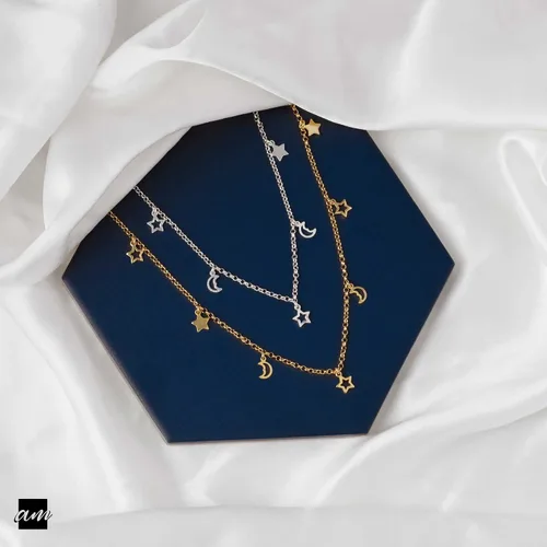 Vista 4 de Amberta Women 925 Sterling Silver Celestial Choker