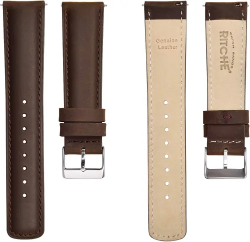 Vista 5 de Ritche Quick Release Leather Watch Band 18mm 19mm 20mm 21mm 22mm 23mm 24mm Leather Watch Strap