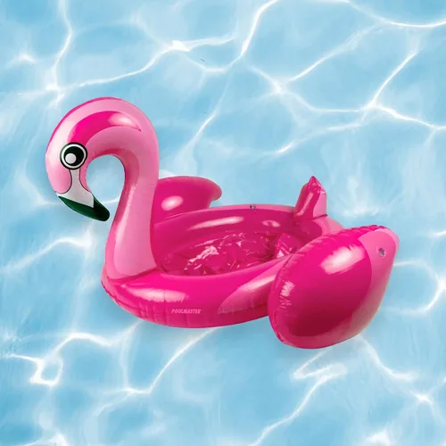 Vista 4 de Flotador inflable de flamenco rosa para piscina, 28 pulgadas