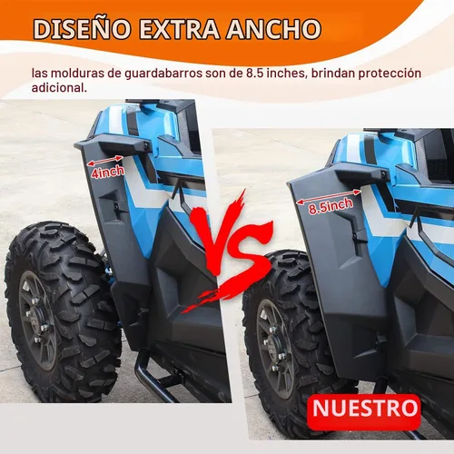 Vista 2 de 2 guardabarros delanteros XXL extendidos para RZR XP 1000 2014-2023