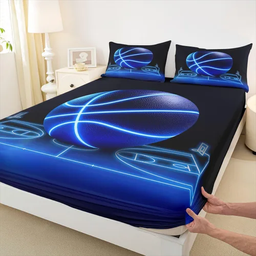 Vista 30 de Erosebridal Graffiti Rugby Ball Sheets for Boys Girls Colorful Rugby Helmet Fitted Sheet,Sports Kids Bedding Sets Football Game Bed Sets Twin 2 Piece