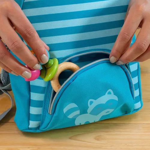 Vista 5 de Mochila de brotes verdes Aqua Mapache
