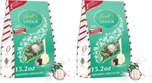Vista 21 de Lindt Lindor - Trufas de chocolate surtidas de caramelo, bolsa de 15.2 onzas