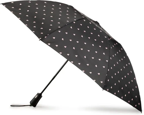 Vista 7 de Totes Reverse Close Folding Inbrella with Auto Open Close and Compact FLORAL ELÉCTRICO NEGRO