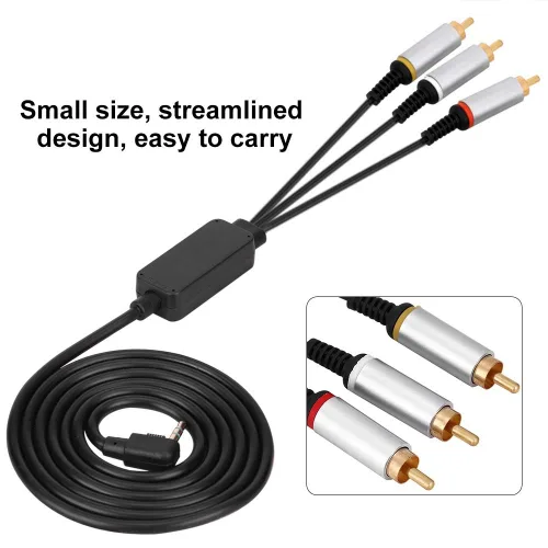 Vista 8 de Mugast Audio Video Cable 1.5M for 2000 3000, Video AV Component Adapter Cable Replacement, Necessary Accessory for The Game Players