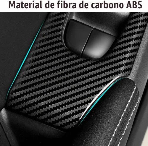 Vista 4 de XITER Interruptor de ventana de fibra de carbono ABS de 4 piezas
