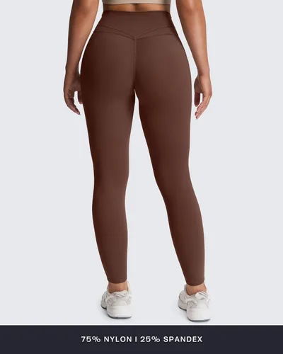 Vista 46 de Aoxjox Trinity - Pantalones de yoga de cintura alta con bolsillos para mujer, control de abdomen, cintura cruzada, leggings de entrenamiento suaves