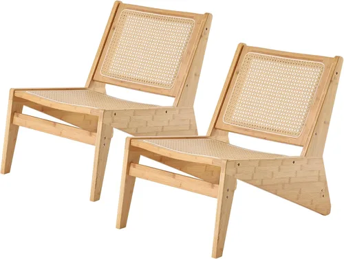 Vista 11 de MBOOYOME Silla decorativa moderna de mediados de siglo para sala de estar, silla baja con marco de madera maciza, cómodo sillón para dormitorio