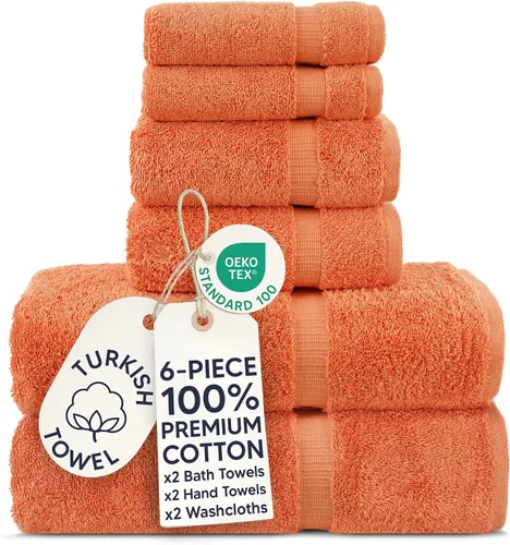Vista 81 de Chakir Turkish Linens - Toallas turcas de 100% algodón, suaves y absorbentes (juego de 3 toallas personalizables, color aguamarina)