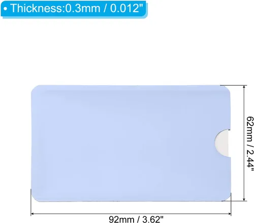 Vista 20 de PATIKIL Mangas de bloqueo RFID, fundas de aluminio para prevención de robo de identidad, fundas protectoras seguras para tarjetas de crédito, Negro