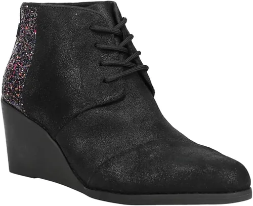 Vista 2 de TOMS Womens Hyde Round Toe Casual Boots Ankle Mid Heel 2-3" - Black