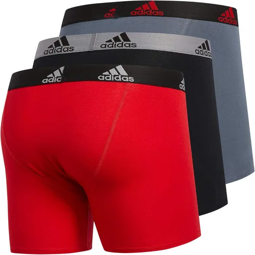 Vista 5 de adidas Men's Stretch Cotton Boxer Brief Underwear (3-Pack)