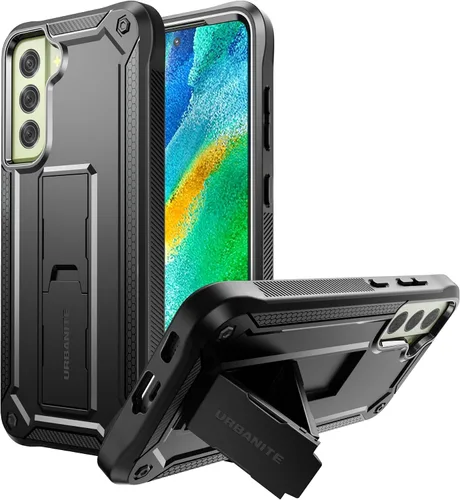 Vista 27 de URBANITE Funda protectora resistente a prueba de golpes para Samsung Galaxy S21 FE 5G, de grado militar, con protector de pantalla y soporte