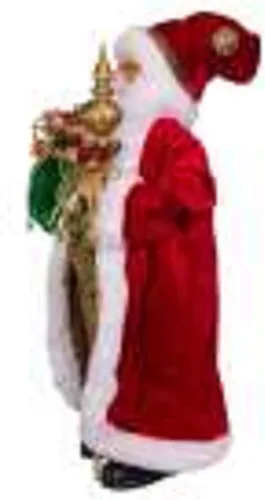 Vista 4 de Kurt Adler Kringle Klaus Santa elegante de 17 pulgadas con personal y bolsa de regalos