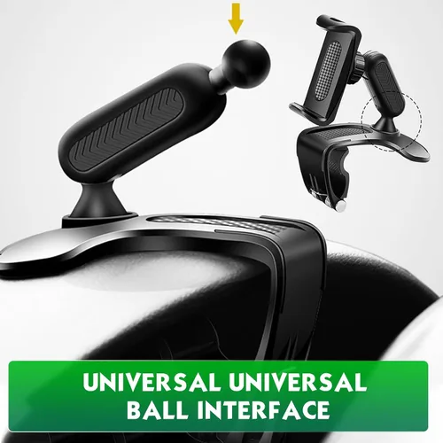 Vista 6 de 1 clip de soporte de teléfono para salpicadero, soporte de teléfono ABS de 360 grados, clip multifuncional para teléfono celular, universal