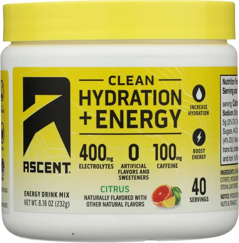 Vista 4 de Ascent Hidratación de Cítricos Plus Energía, 8.17 OZ