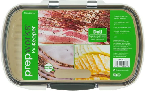Vista 6 de ProKeeper Recipiente de almacenamiento de alimentos Deli con sello de silicona hermético y tapa compatible con borrado en seco