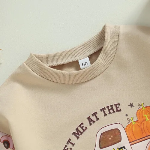 Vista 4 de ZAXARRA Sudadera para bebé, mameluco de Halloween, ropa de bebé, niña, niño, Halloween, mameluco de otoño