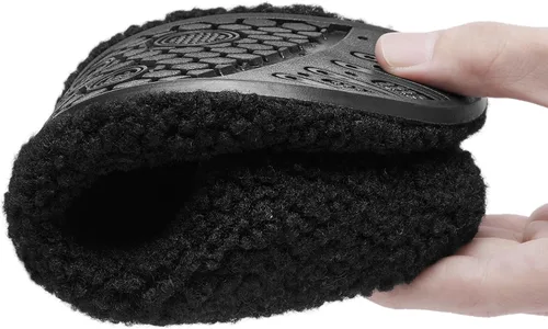 Vista 4 de Limberun Men Women's Fuzzy Curly Fur Memory Slippers Foam Loafer