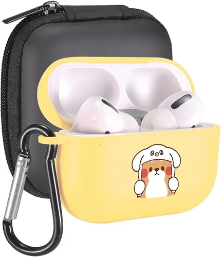 Vista 67 de Funda de mariposas rosas para AirPods Pro con llavero, diseño de animales lindos funda protectora de TPU suave compatible con AirPods Pro Charging