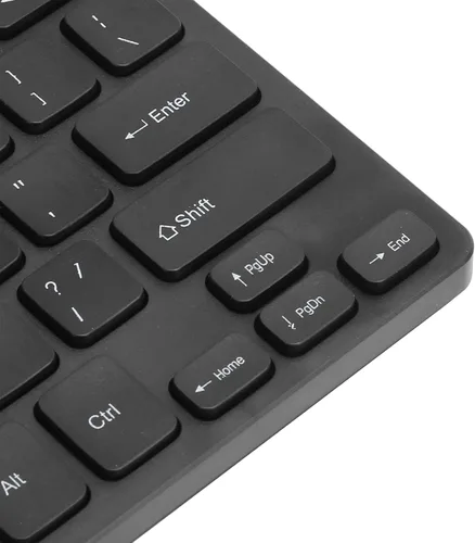 Vista 9 de Dilwe K1000 Teclado USB con cable compacto Mini portátil que ahorra espacio Plug and Play Ergonómico PC Compatible Negro