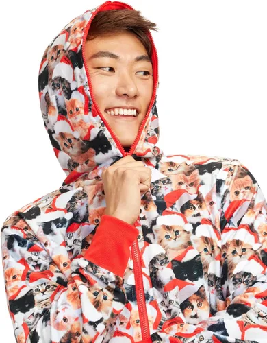 Vista 5 de Tipsy Elves - Enterizos navideños unisex para adultos, festivos, a juego, con prácticos bolsillos