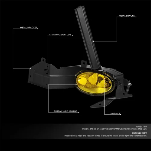 Vista 2 de DNA MOTORING FL-HA082D-AM - Luz antiniebla para el lado del conductor y del pasajero, mejora la visibilidad [compatible con Honda Accord Coupe 08-10]