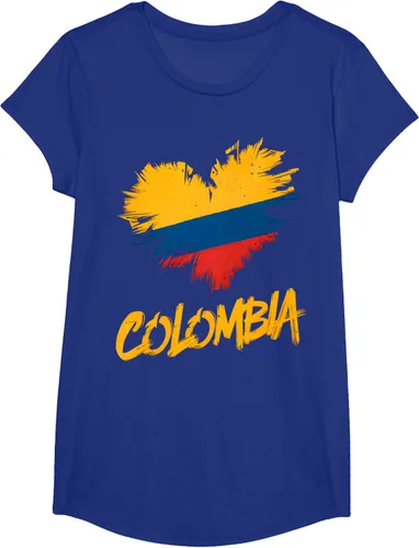 Vista 22 de Camiseta con la bandera del corazón de Colombia