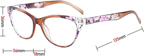 Vista 3 de Gafas de lectura (3 unidades), diseño vintage, diseño floral, lentes de lectura para mujeres y hombres, unisex
