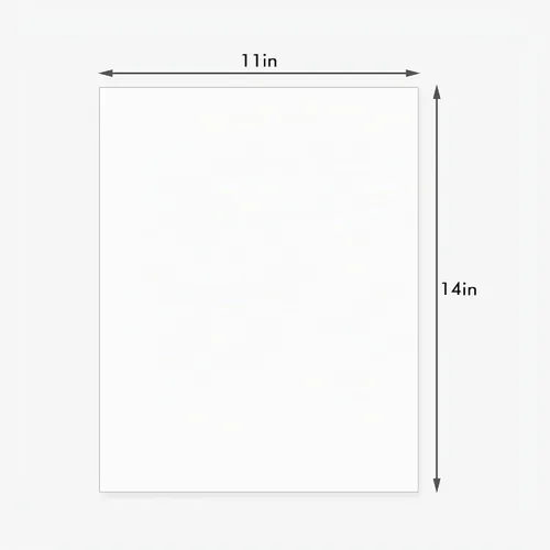 Vista 2 de Paquete de 10 tableros de respaldo solamente – Tablas de base blancas sin cortar de 11 x 14 pulgadas, sin ácidos y con núcleo blanco, ideal