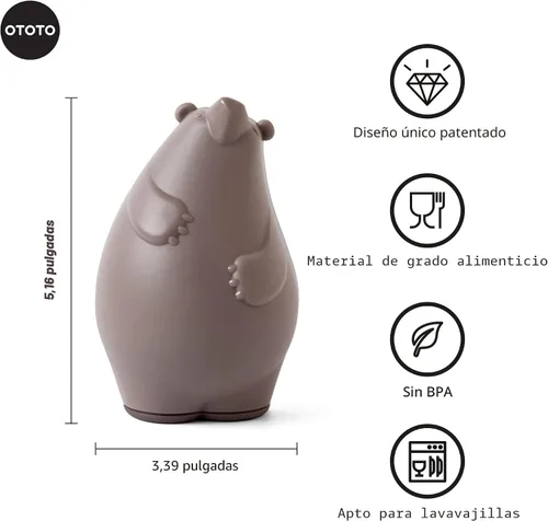 Vista 2 de OTOTO Rallador - Acero inoxidable, sin BPA, apto para lavavajillas, divertido gadget de cocina, rallador de verduras, lindos regalos y accesorios
