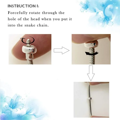 Vista 6 de Lovans - Cuentas de plata de ley 925, espaciador con goma, tope para pulsera Pandora, para fabricar pulseras