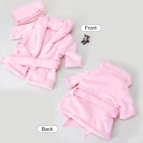 Vista 3 de Accesorios de fotografía para recién nacidos, 5 piezas, batas de baño, toallas de baño con zapatillas, accesorios para fotos de pepino para bebés