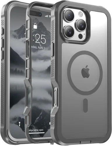 Vista 38 de jaroco - Funda magnética compatible con MagSafe para iPhone 11 de 6.1 pulgadas; protección de grado militar contra caídas, de doble capa
