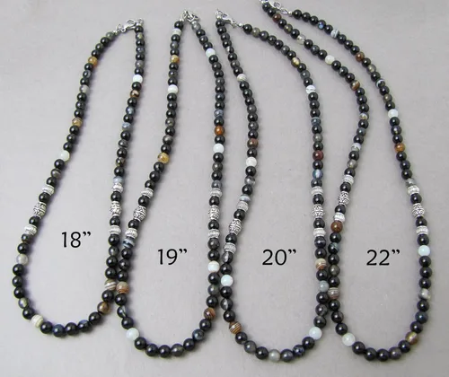 Vista 11 de Mami's Gem Studio Collar para hombre, piedra preciosa de 0.236 in, colección de estilo elegante, hecho a mano en Estados Unidos