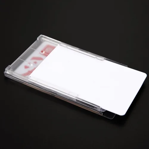 Vista 4 de Honbay 5 portatarjetas verticales de plástico duro, 2 tarjetas, tarjetero para tarjetas de crédito, protector de tarjetas de identificación, apto