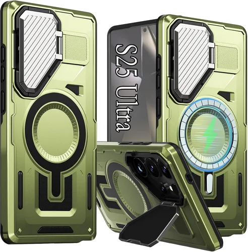 Vista 14 de para Galaxy S24 Plus Funda Magnética, Funda Resistente y Rugosa con Protección contra Caídas [Compatible con Carga Inalámbrica Rápida] Funda