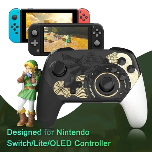 Vista 2 de BELOPERA Switch Pro Controller Compatible with Switch OLEDLITE Controller, Wireless Pro Controller for Switch, Rechargeable Remote Controller with