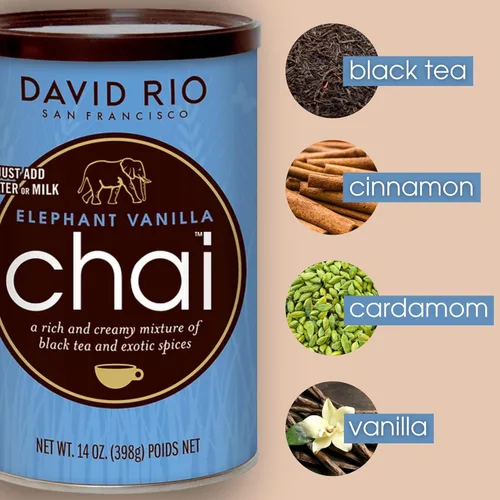 Vista 8 de David Rio Elephant Vanilla Chai, 64 onzas (paquete de 4)