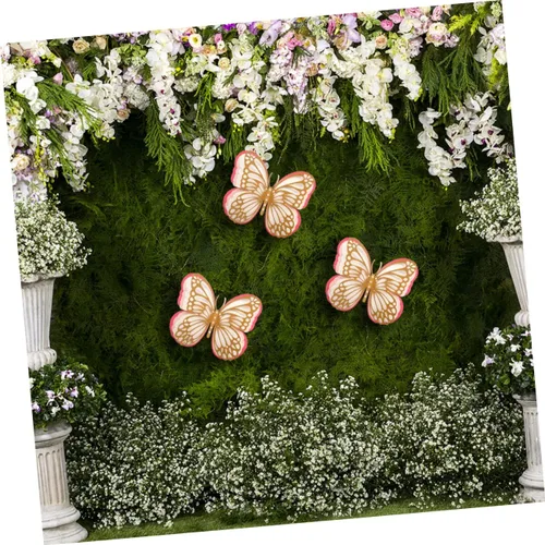 Vista 3 de DOITOOL 5 calcomanías de pared de mariposa, calcomanías de hadas, decoración de ceremonia de boda, calcomanías de computadora para laptop, mariposas