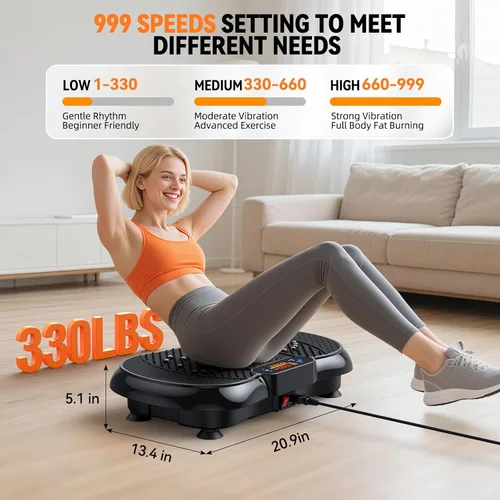 Vista 11 de PBYRD Vibration Plate Exercise Machine for Lymphatic Drainage Weight Loss