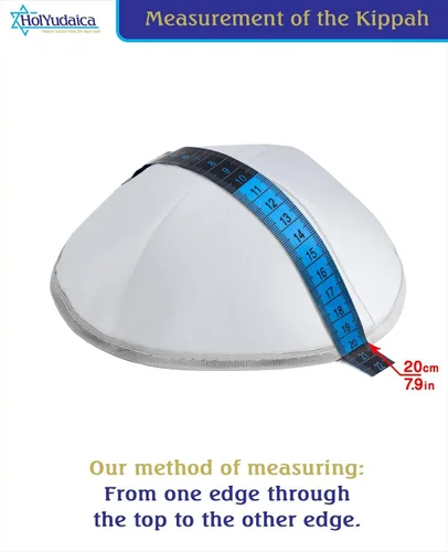 Vista 6 de Paquete de 10 o 30 piezas Kippah de satén Hq de 197.9in para hombres y niños, sombrero Yamaka diseñado en Israel Kippot Bulk