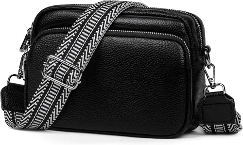 Vista 9 de Aucuu Bolso cruzado, bolsos de hombro de cuero genuino para mujer, bolso de hombro para teléfono celular, bolsas cruzadas para mujer de regalo