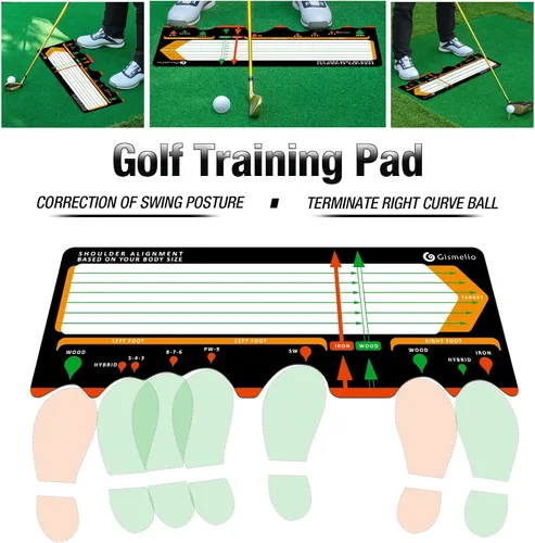 Vista 2 de Alfombrilla de entrenamiento de golf para principiantes Asistencia de postura y corrector de postura de nivel básico con ayuda de entrenamiento