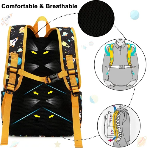 Vista 5 de CAMTOP Mochila para niños en edad preescolar para jardín de infantes, bolsa escolar para niños y niñas, 15.4"x 4.5"x 10.2"(H*W*L) Preschool