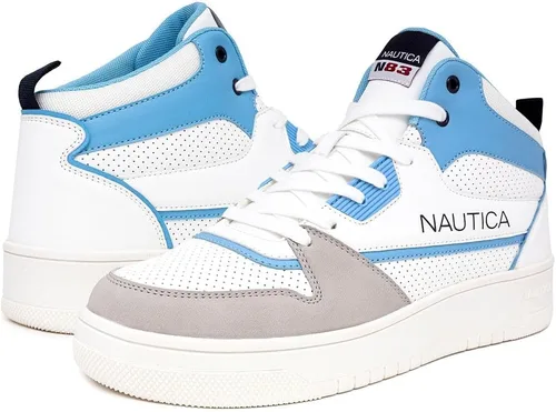 Vista 6 de Nautica Men's High-Top Fashion Sneakers - Lace-Up Trainers for Stylish Basketball Style and Comfortable Walking Shoes-Oakford