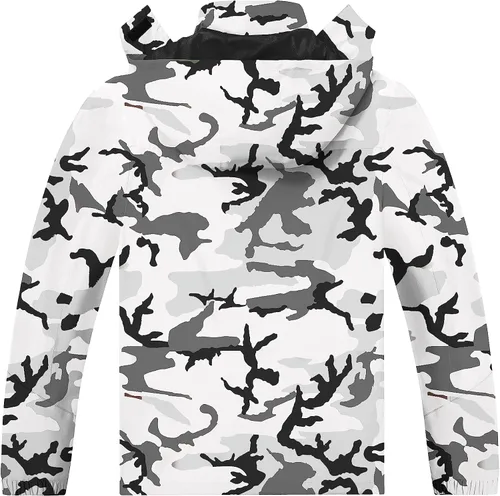 Vista 2 de TEZO Chaqueta impermeable para hombre, con capucha, rompevientos ligera