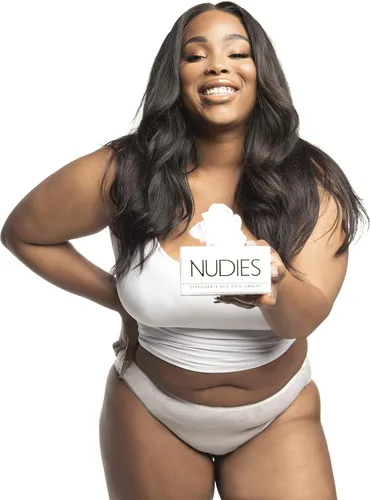 Vista 5 de NUDIES ESSENTIALS Ropa interior desechable Eco-Chic Bio-Degradable 100% Algodón, Bragas de talle bajo (paquete de 7)