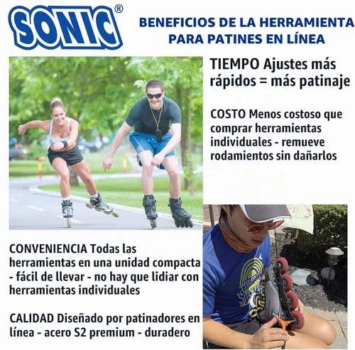 Vista 4 de Sonic Pro Patines en línea herramienta Azul